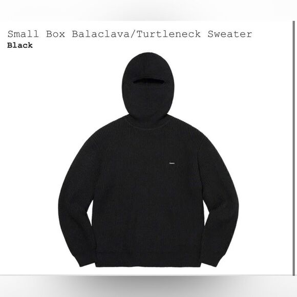 Small Box Balaclava/ Turtleneck Sweater “black” - Picture 2 of 2